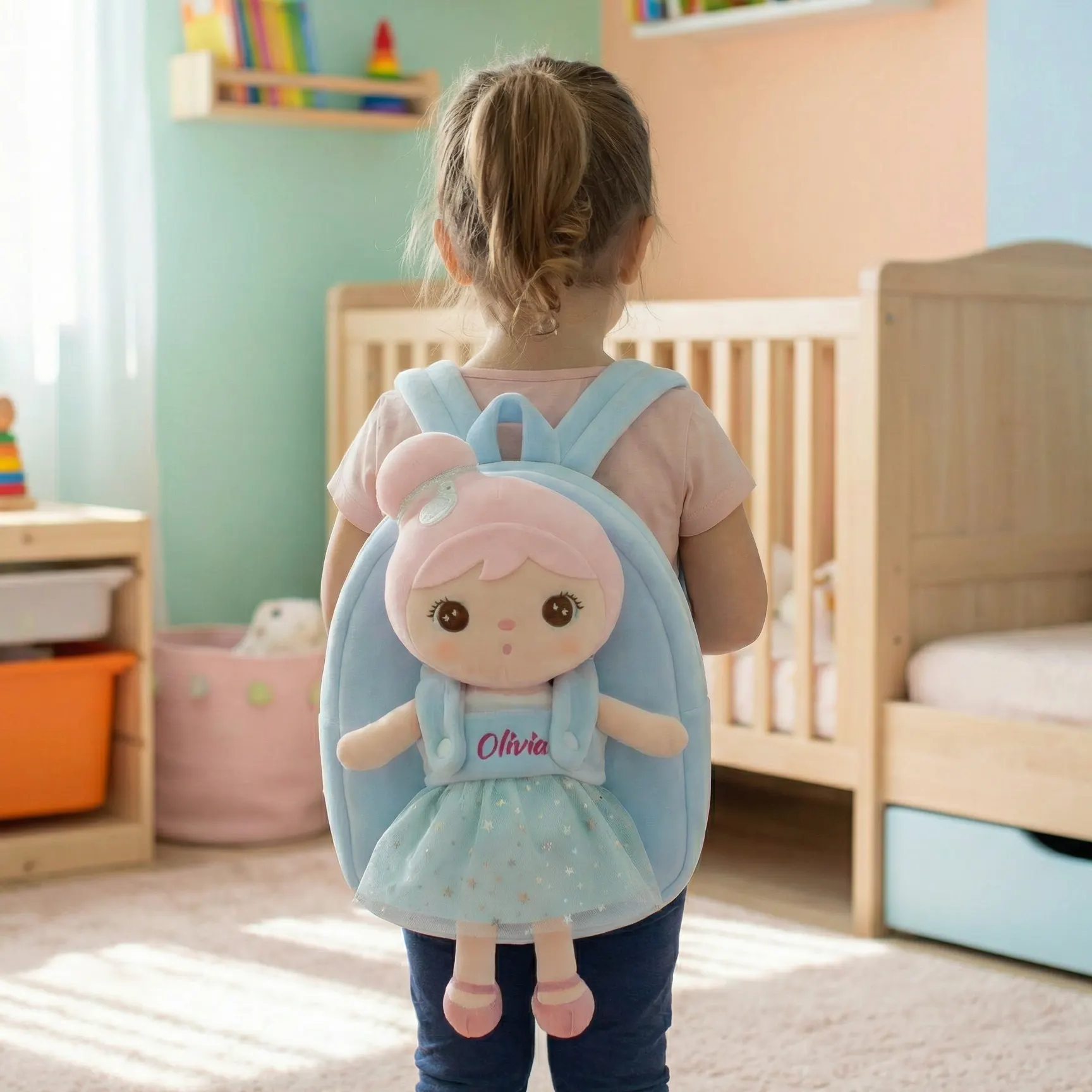 Ghiozdan Personalizat Ingeras Rucsăcel cu Îngeraș-2 în 1