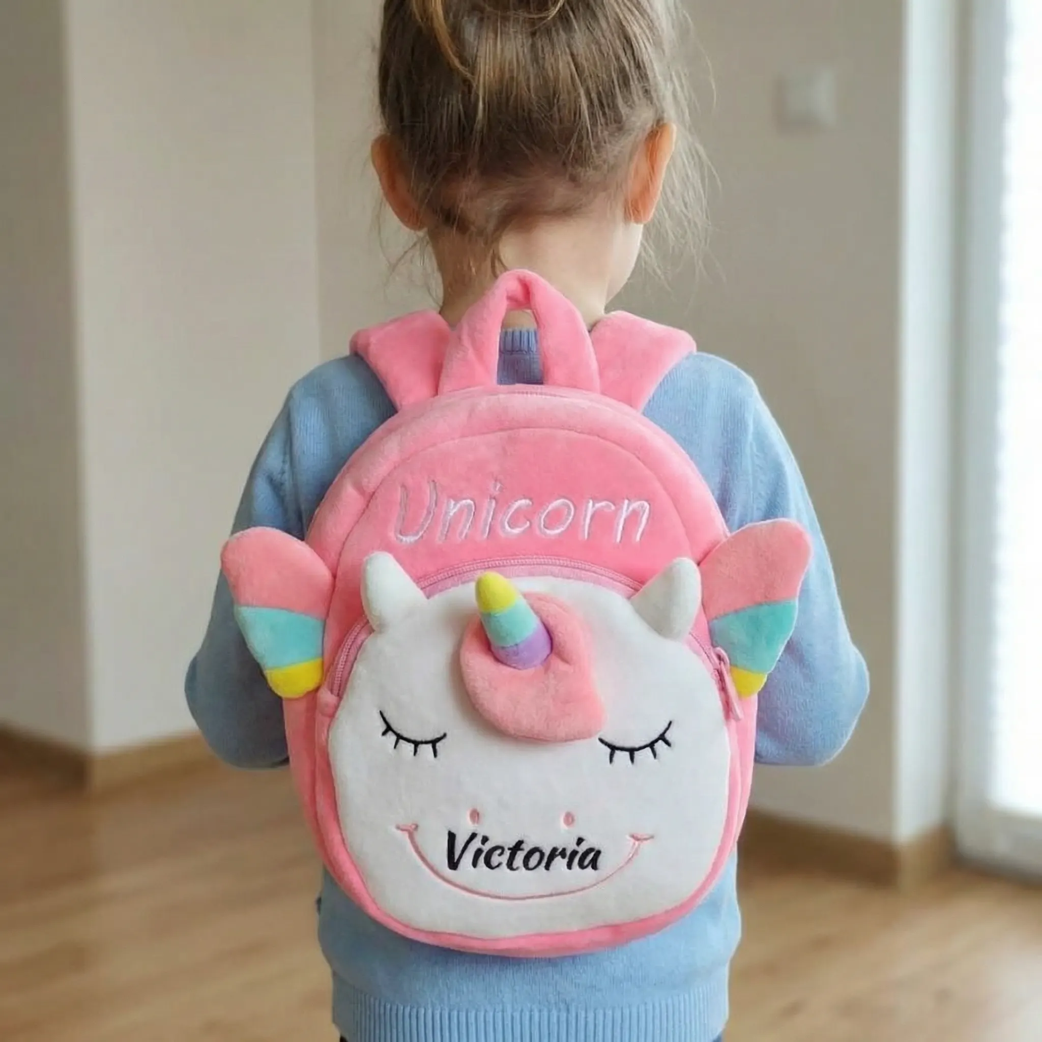 Ghiozdan Personalizat Unicorn Rucsac Personalizat<br> Unicorn Curcubeu