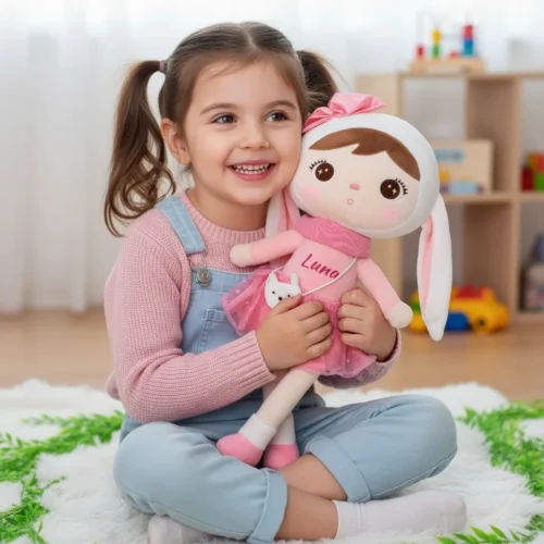 Papusa Personalizata Iepurita cu fundita