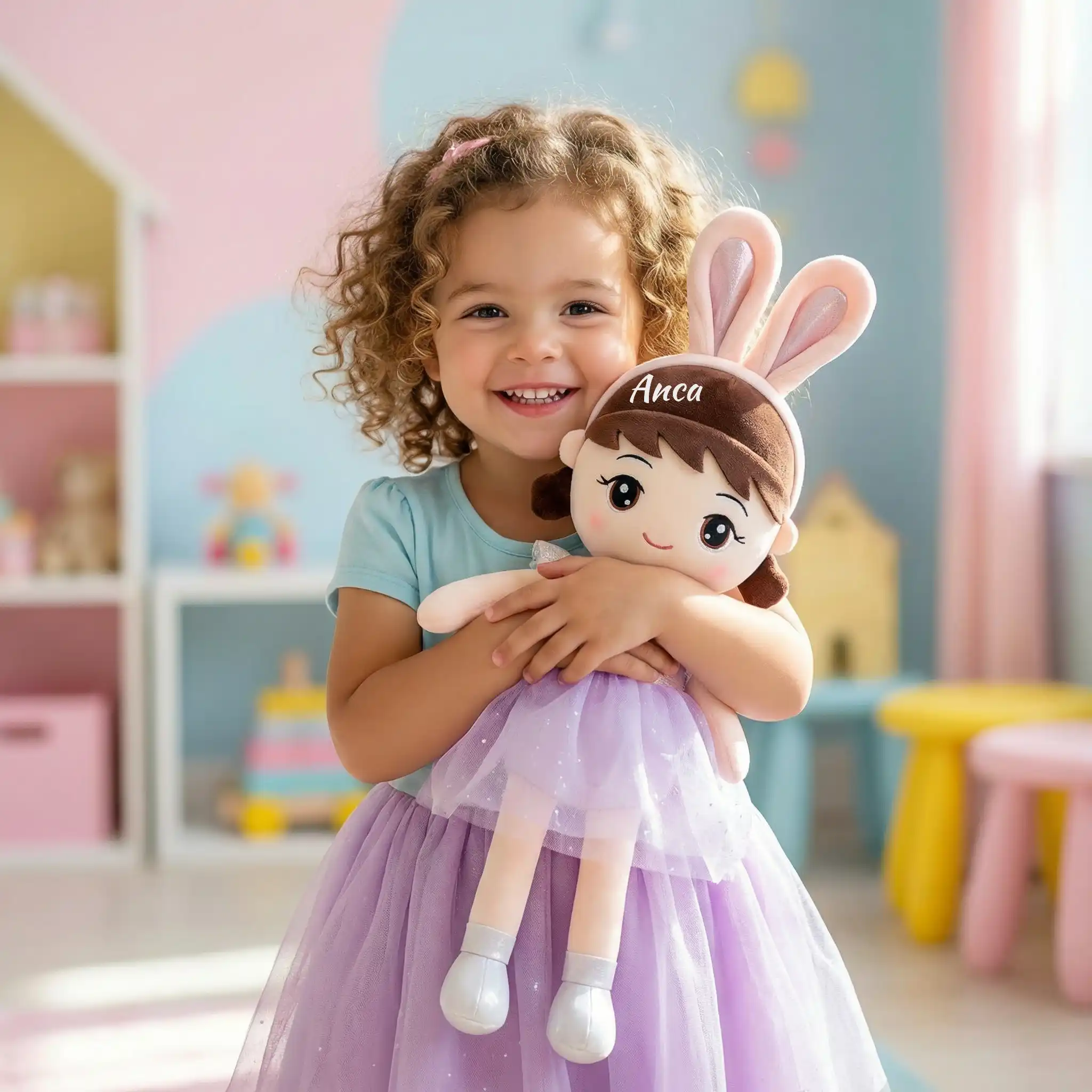 Papusa Personalizata Balerina Iepuras Mov1 Papusa Personalizata Balerina Iepuras