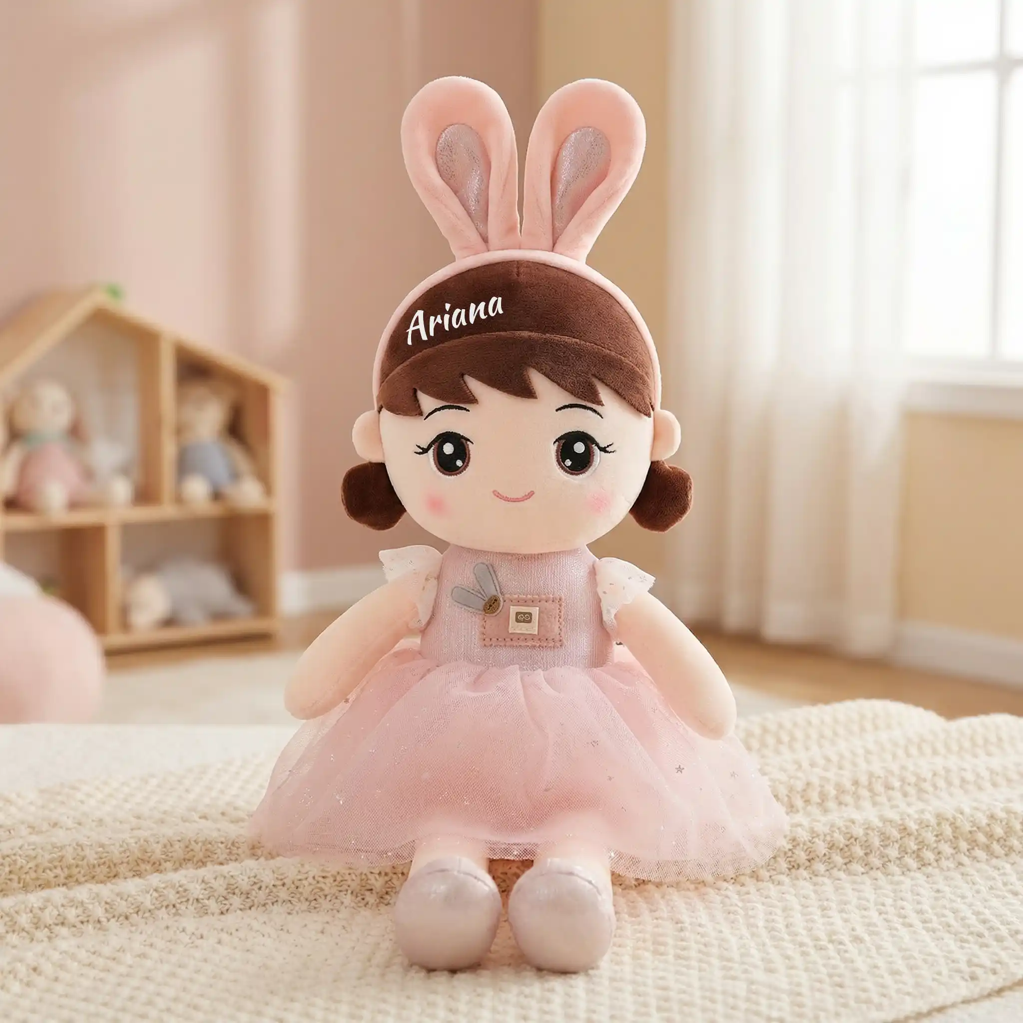 Papusa Personalizata Balerina Iepuras Roz11 Papusa Personalizata Balerina Iepuras