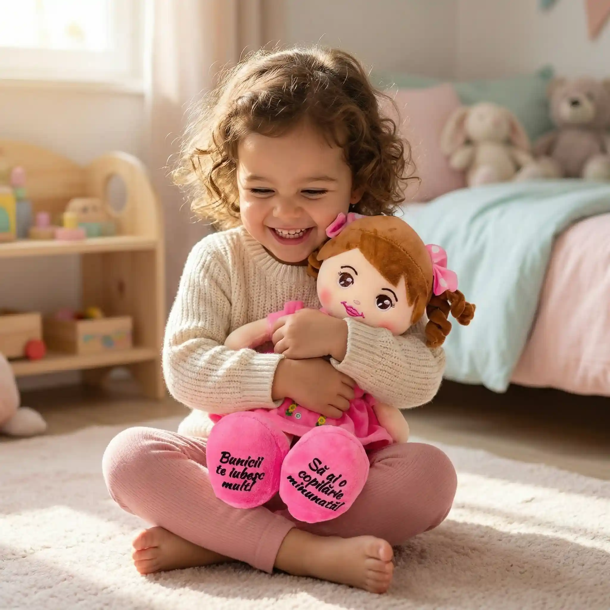 Păpusa personalizata Bulinuta Roz2 Păpusa personalizata Bulinuta Roz