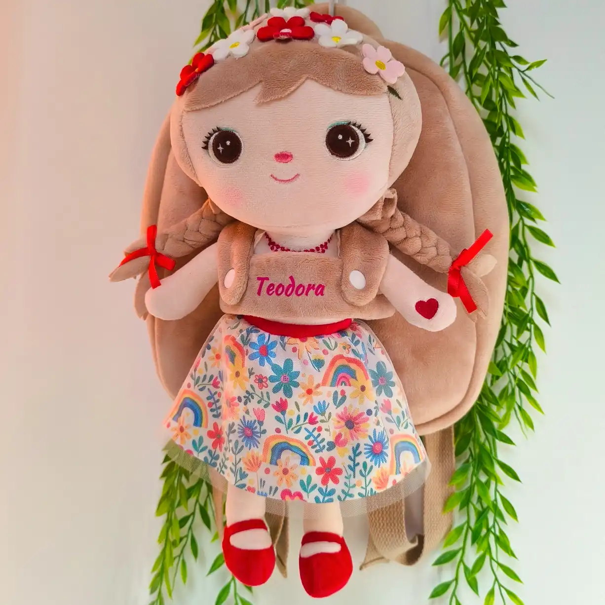 Ghiozdan Personalizat Floricica Veselă (7) Ghiozdan Personalizatbr Floricica Veselă(2 în 1)