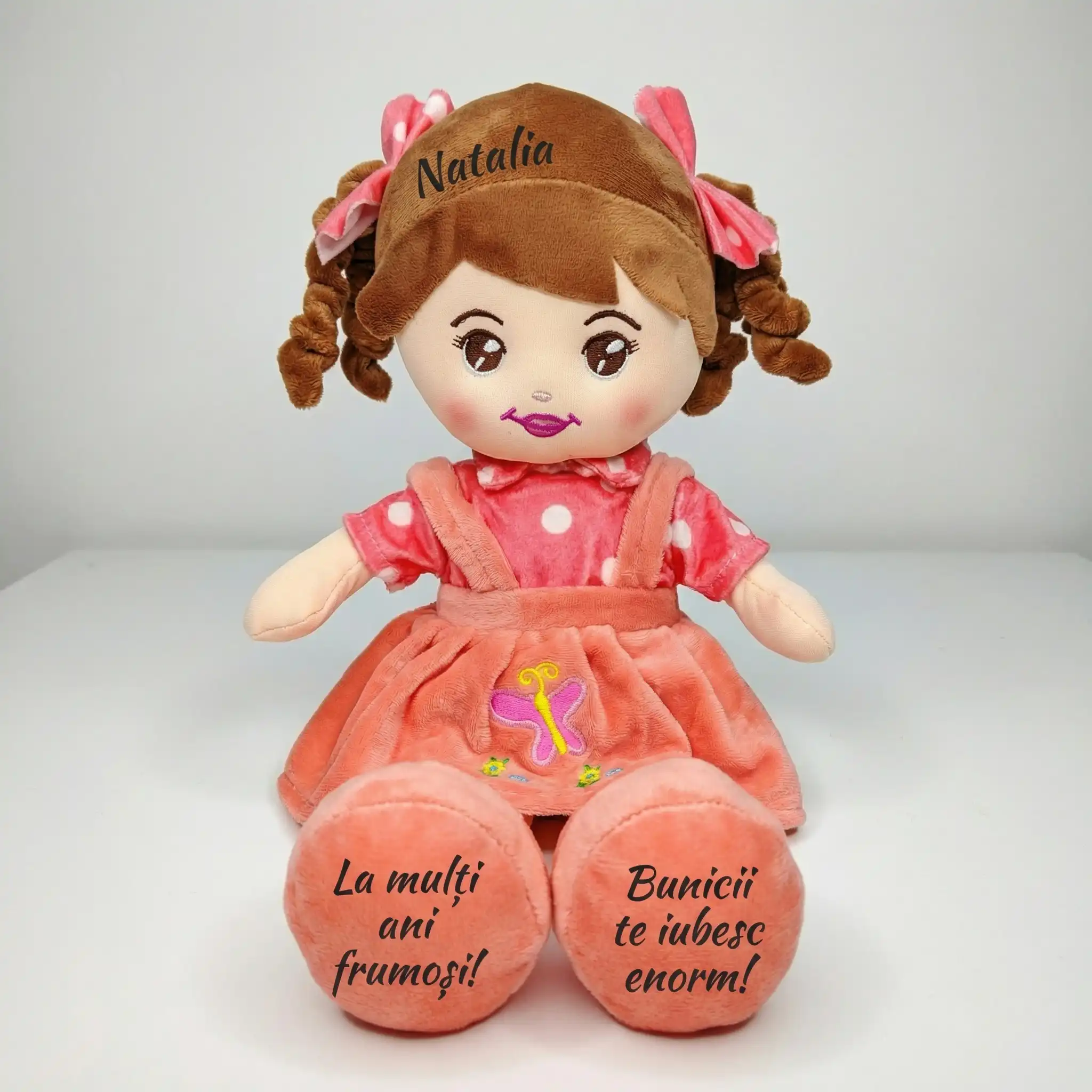 Papusa Personalizata Bulinuta Roz Papusa Personalizata Bulinuta Roz