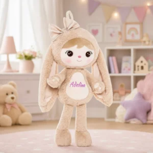 Papusa Personalizata iepurita cu Blanita Be (1) Papusa Personalizata iepurita cu Blanita Bej