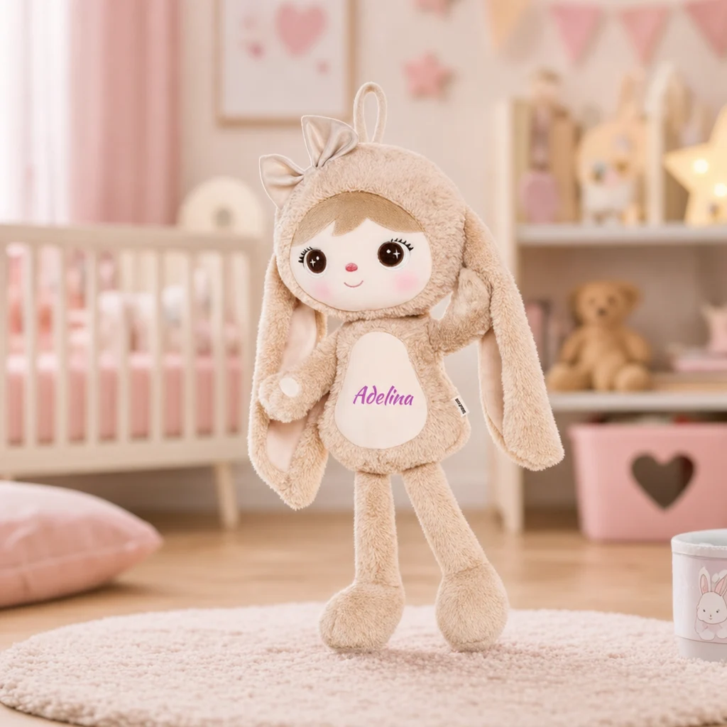 Papusa Personalizata iepurita cu Blanita Be (2) Papusa Personalizata iepurita cu Blanita Bej