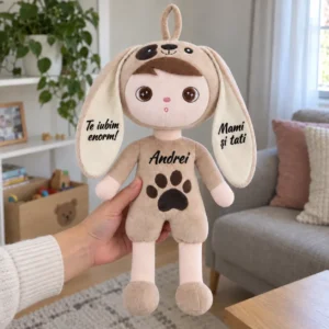 Păpușă Personalizată Cățelușul Fericit (2) Păpușă Personalizată Cățelușul Fericit – 35 cm