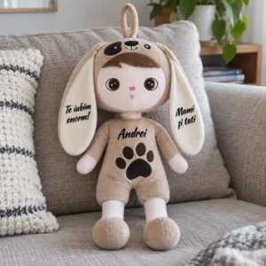 Păpușă Personalizată Cățelușul Fericit (3) Păpușă Personalizată Cățelușul Fericit – 35 cm