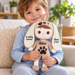 Păpușă Personalizată Cățelușul Fericit Păpușă Personalizată Cățelușul Fericit – 35 cm