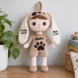 Păpușă Personalizată Cățelușul Fericit (4) Păpușă Personalizată Cățelușul Fericit – 35 cm