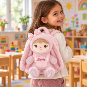 Rucsăcel Personalizat Iepurița Norișor(2 în 1) – Roz Rucsăcel Personalizat Iepurița Norișor(2 în 1) – Roz