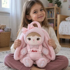 Rucsăcel Personalizat Iepurița Norișor(2 în 1) – Roz (5) Rucsăcel Personalizat Iepurița Norișor(2 în 1) – Roz